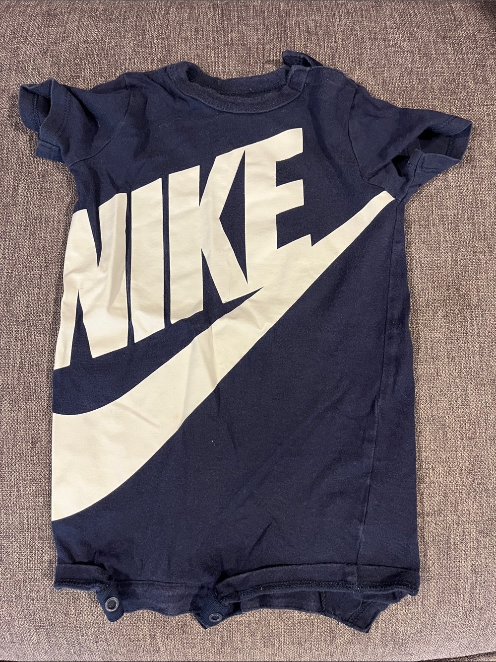 Nike Navy Blue Short Sleeve Logo Romper